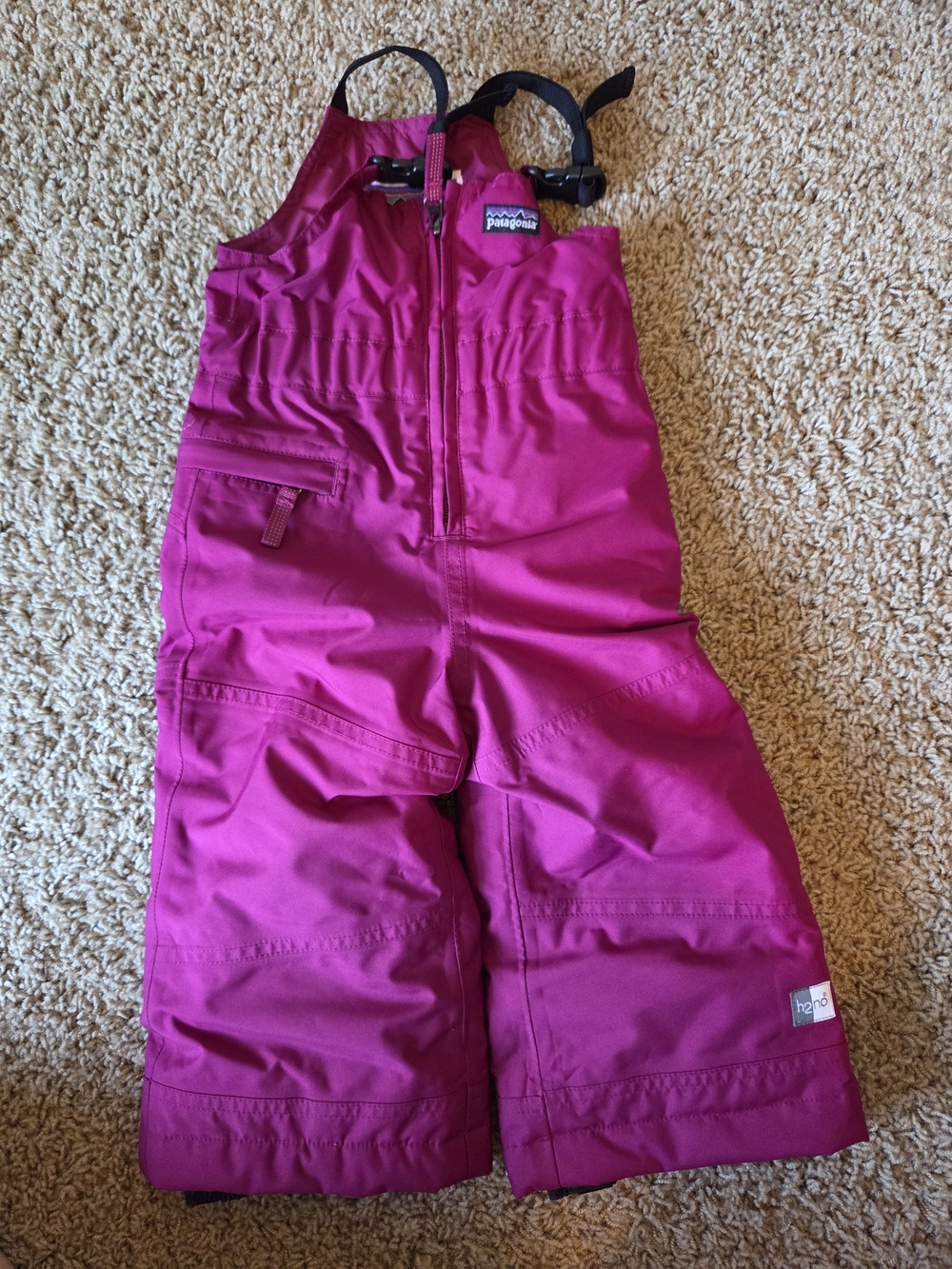 Patagonia Kids Bright Pink Snow Overalls, Size 12M